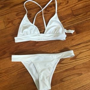 NWOT White Cheeky Bikini